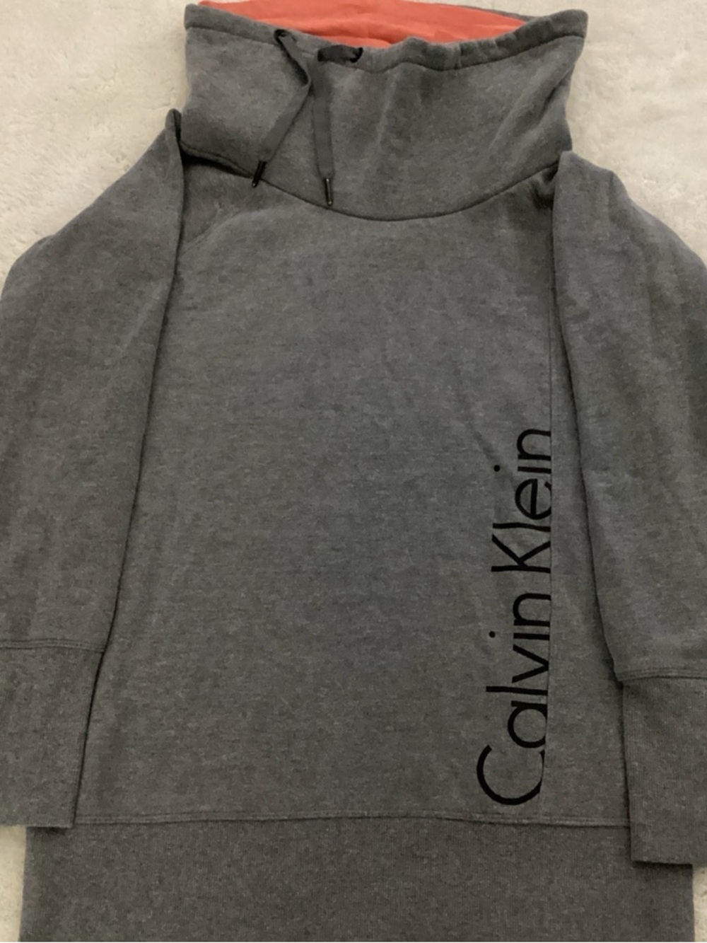 Calvin Klein Gray Funnel Neck Sweatshirt Size Medium